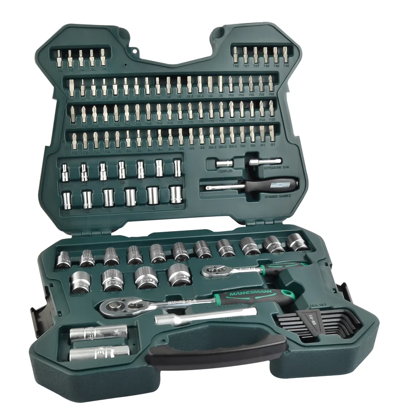 Steckschlüsselsatz 115-tlg., 1/4"+1/2"