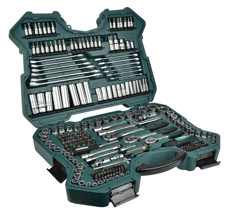 Steckschlüsselsatz 215-tlg. 1/4"+3/8"+1/2"