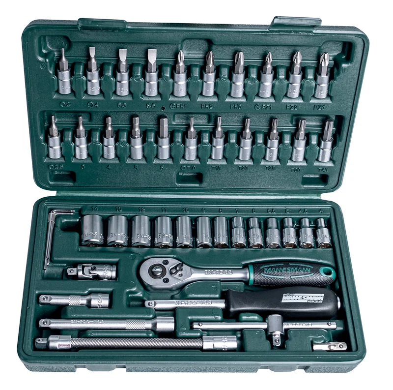 Steckschlüsselsatz 1/4", 46-tlg.