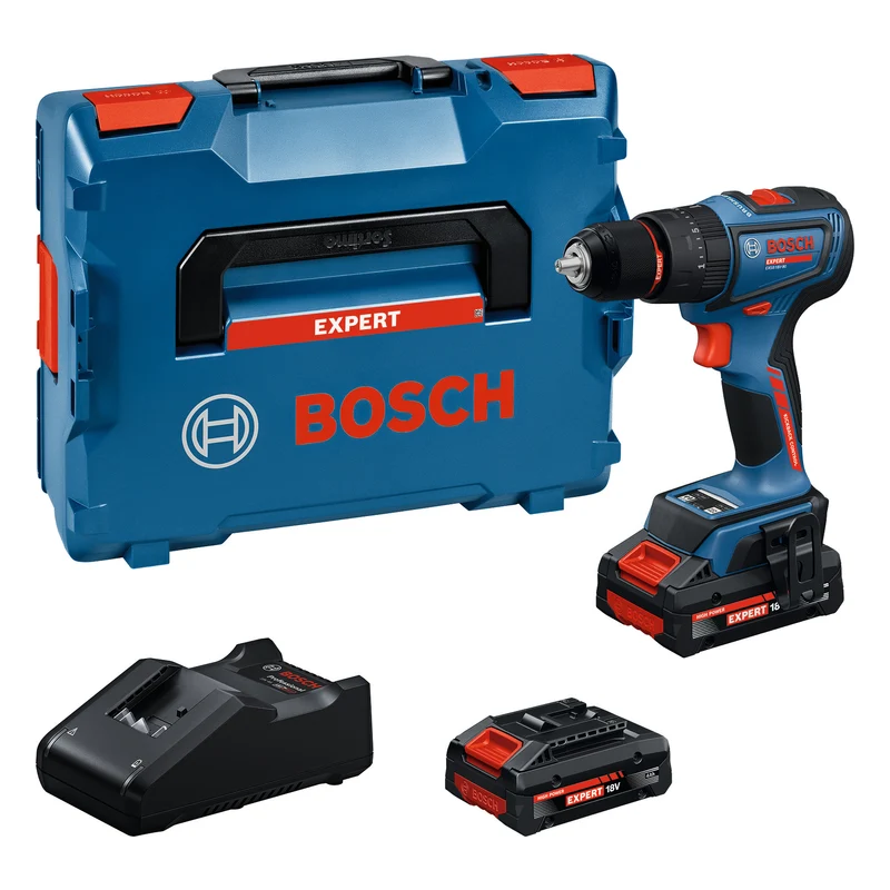 Bosch EXPERT Akku-Schlagbohrschrauber EXSB18V-90 (Drehmoment: 36/65 Nm, 13 mm Bohrfutter, inkl. 2 x 4,0 Ah Akku in L-BOXX 136)