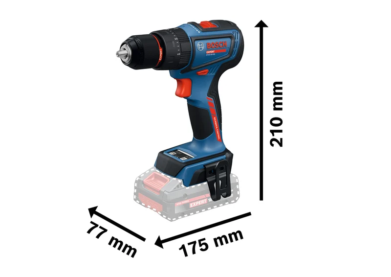 Bosch EXPERT Akku-Schlagbohrschrauber EXSB18V-90 (Drehmoment: 36/65 Nm, 13 mm Bohrfutter, inkl. 2 x 4,0 Ah Akku in L-BOXX 136)