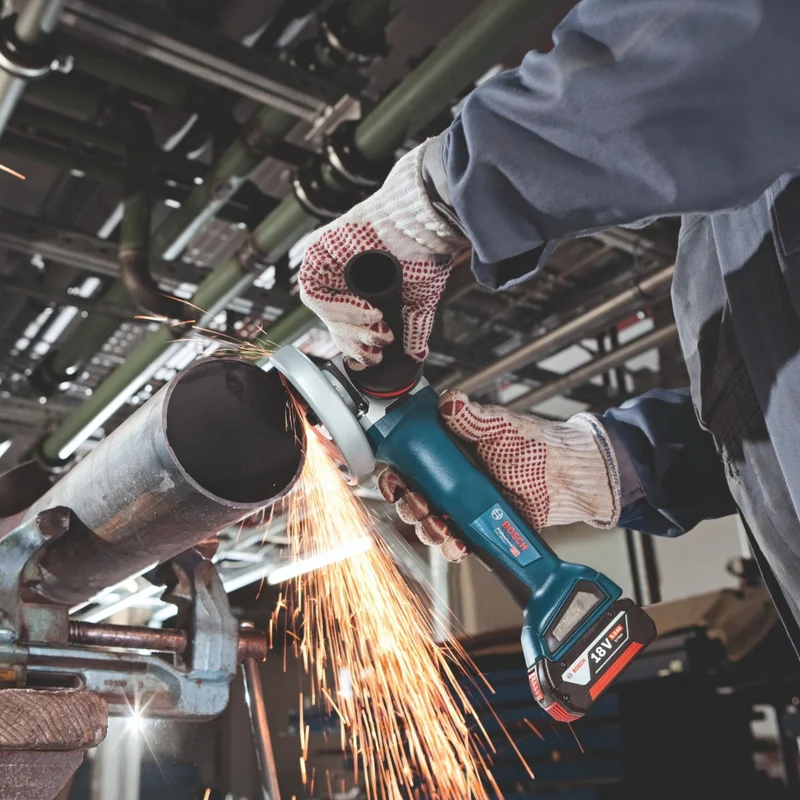 Bosch GWX 18V-10 P Professional Akku Winkelschleifer 18 V 125 mm X-LOCK Brushless + 1x ProCORE Akku 4,0 Ah + Ladegerät + L-Boxx