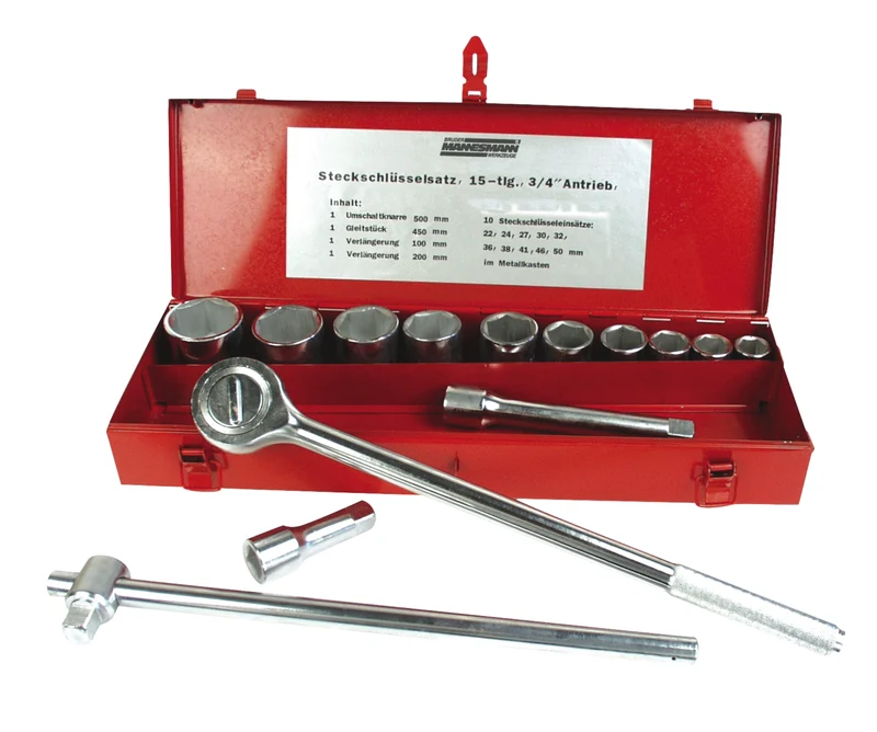 Steckschlüsselsatz 3/4" 15-tlg.