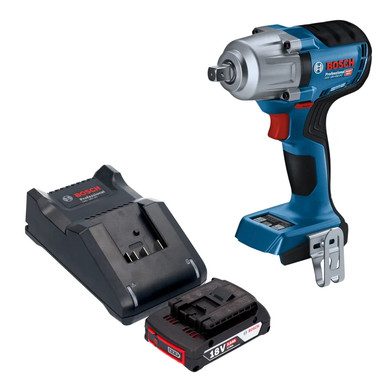 Bosch GDS 18V-450 PC Professional Akku Schlagschrauber 18 V 450 Nm 1/2" Brushless + 1x Akku 2,0 Ah + Ladegerät