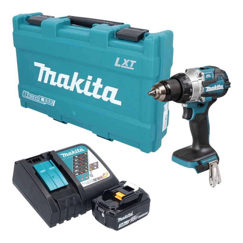 Makita DHP 489 RF1K Akku Schlagbohrschrauber 18 V 73 Nm Brushless + 1x Akku 3,0 Ah + Ladegerät + Koffer