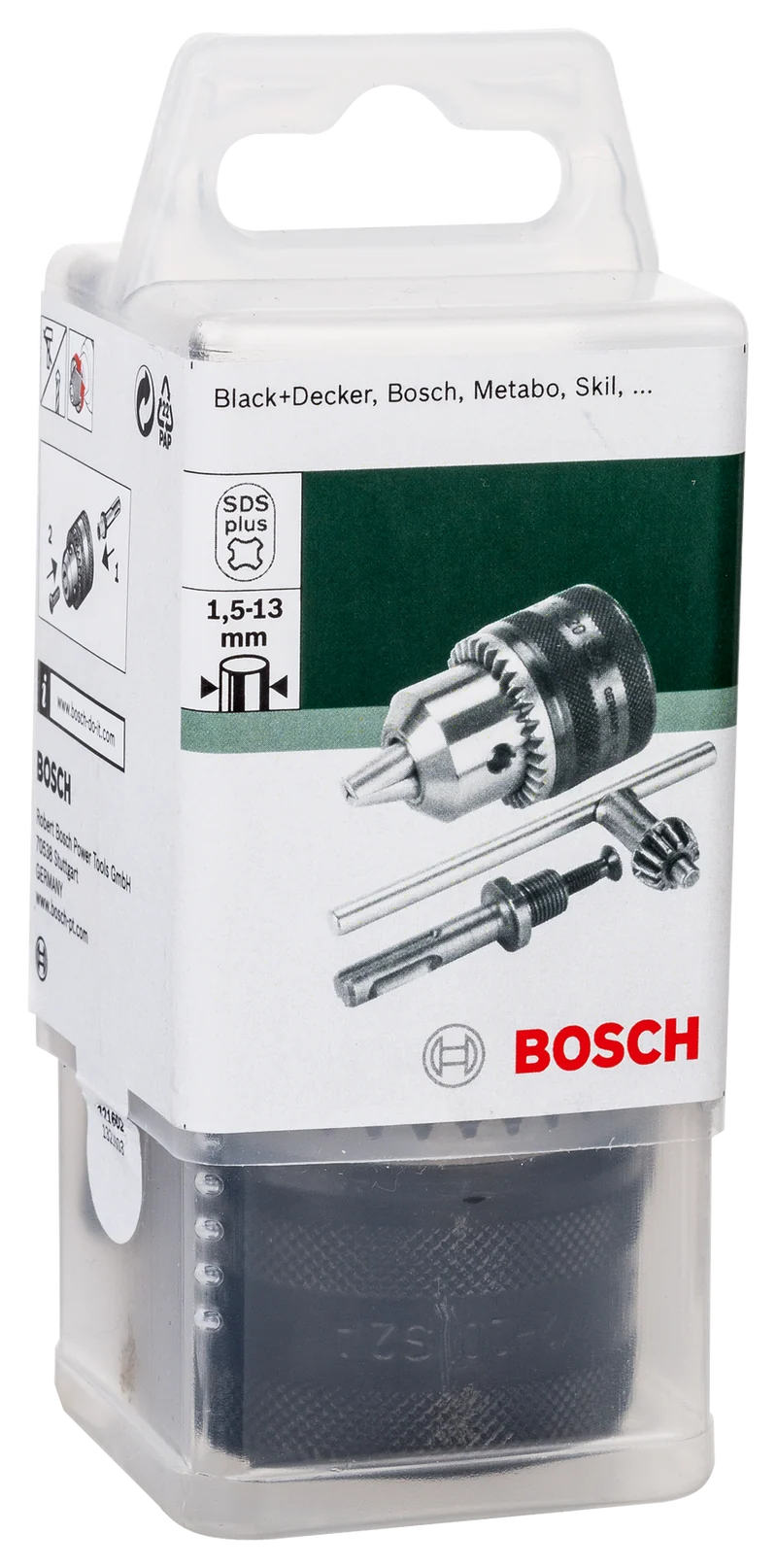 Bosch Zahnkranzbohrfutter mit SDS+ Adapter 1.5-13 mm