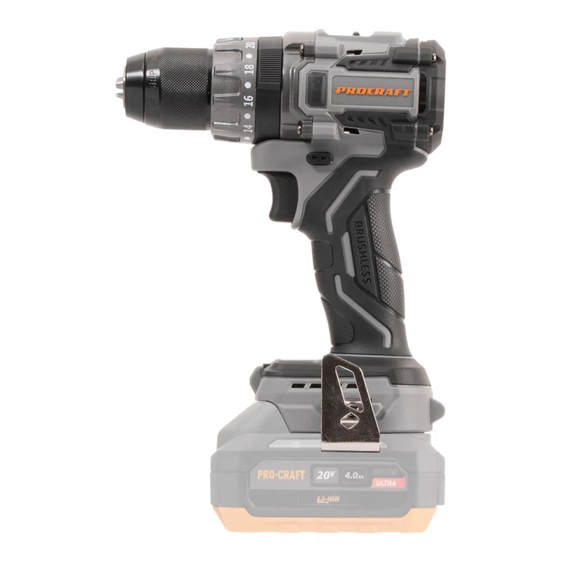 Procraft Industrial CD20Abb Akku Schlagbohrschrauber 20 V 85 Nm + 2x Akku 4,0 Ah + Ladegerät + RHINO Toolcase