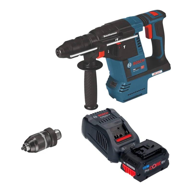 Bosch GBH 18V-26 F Professional Akku Bohrhammer 18 V 2,6 J SDS Plus + 1x ProCORE Akku 8,0 Ah + Ladegerät