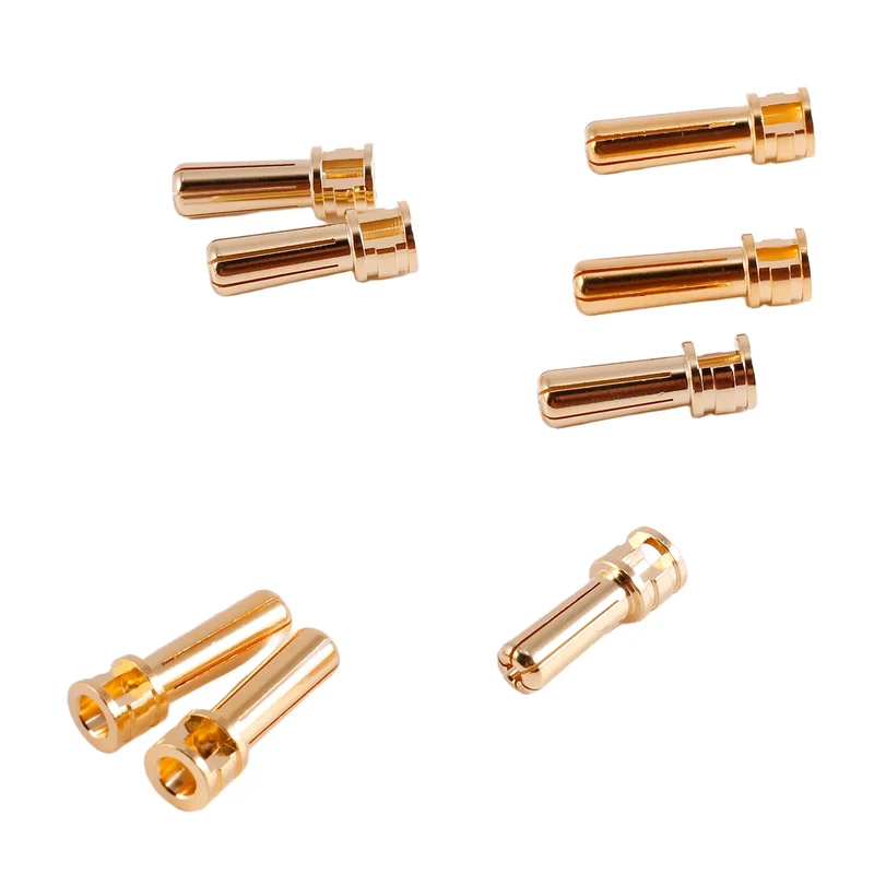 Gens Ace 5,0 mm Bullet-Stecker, 8 Stück (4 x 19,5 mm + 4 x 22 mm)