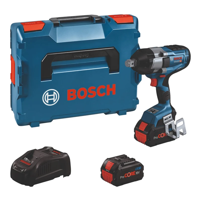 Bosch GDS 18V-1050 HC Professional Akku Schlagschrauber 18 V 1050 Nm 3/4" BITURBO ( 06019J8202 ) + 2x Akku 8,0 Ah + Ladegerät + L-Boxx