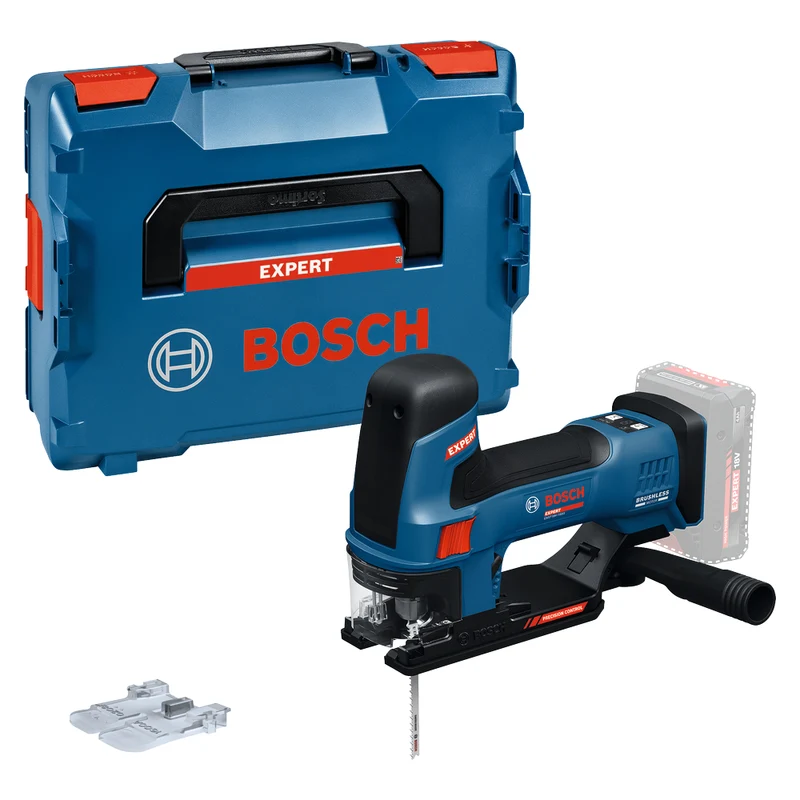 Bosch EXPERT Akku-Stichsäge EXST18V-155S (Schnitttiefe: Holz 155 mm, Stahl 10 mm, Aufnahme: T-Schaft, ohne Akku in L-BOXX 136)