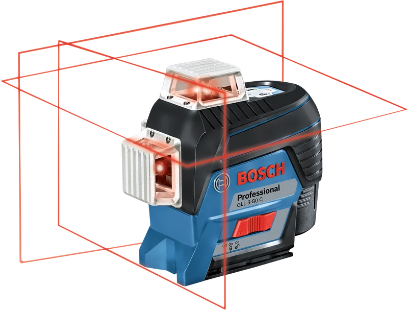Bosch Professional GLL 3-80 C Linienlaser mit 4x Batterie und Stativ in Tasche