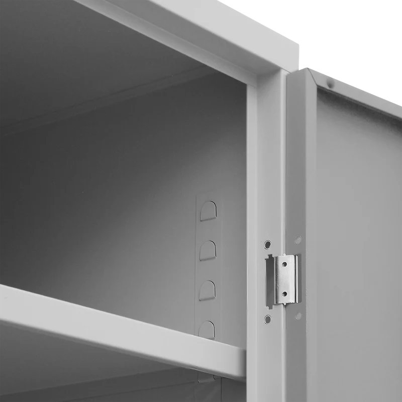 Kompakter Stahlschrank – 600 x 600 (4,5 OH) – Korpus in Lichtgrau