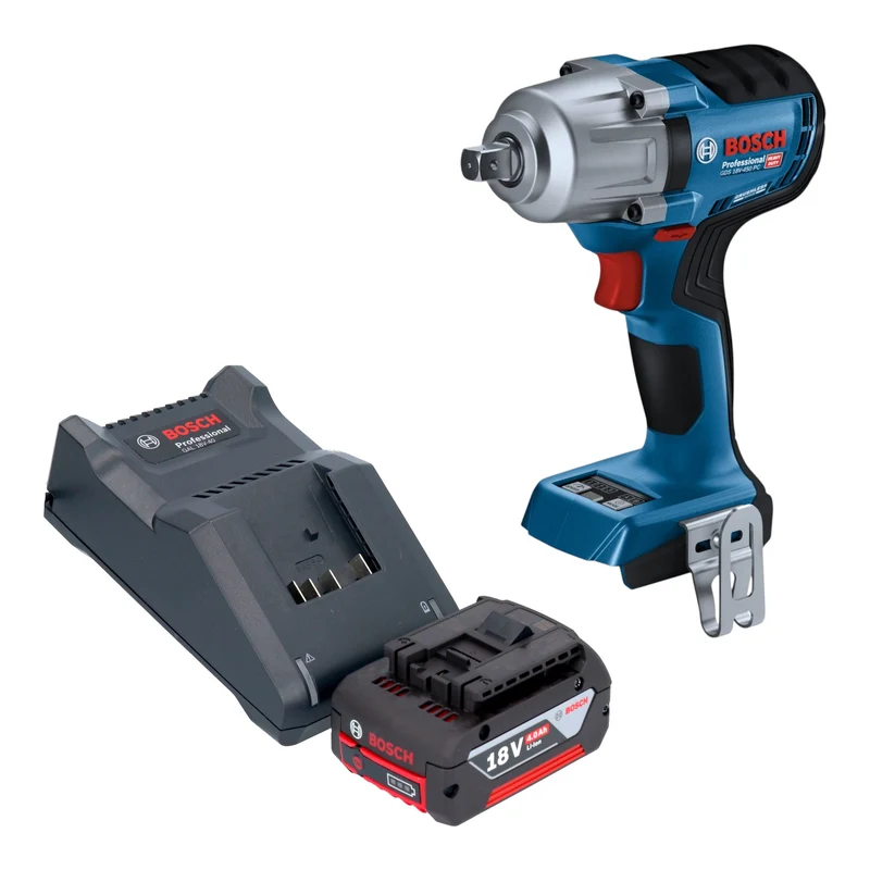 Bosch GDS 18V-450 PC Professional Akku Schlagschrauber 18 V 450 Nm 1/2" Brushless + 1x Akku 4,0 Ah + Ladegerät