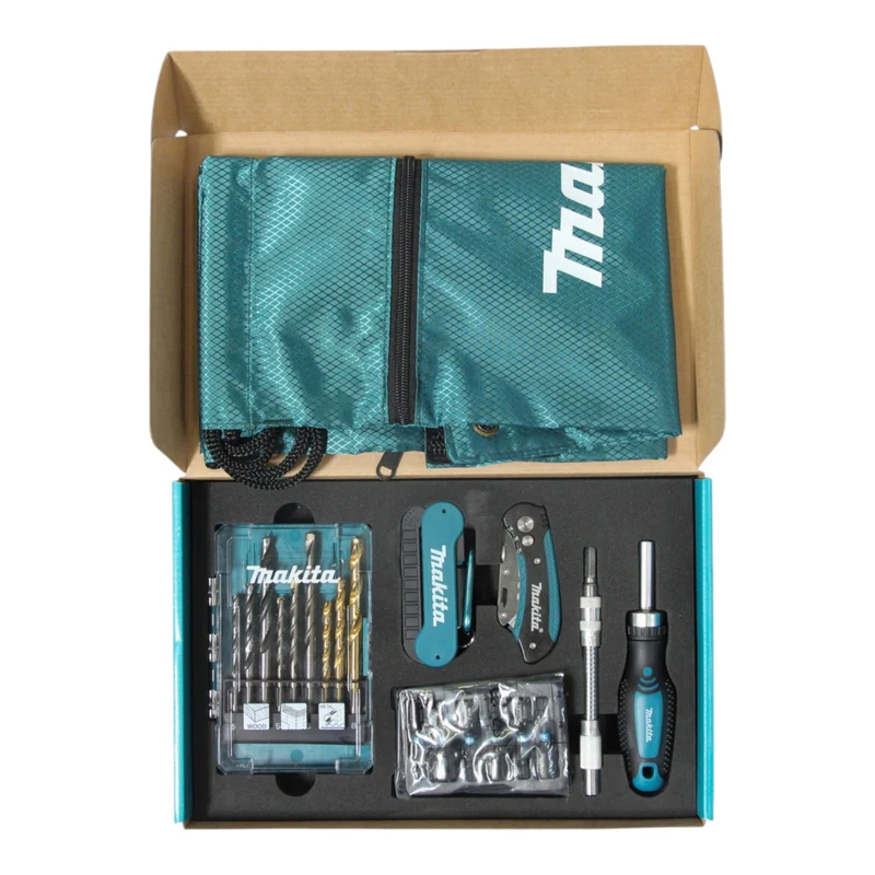 Makita E-30053 Werkzeugset 29 tlg. Bits Bohrer Stecknüsse + Sportbeutel