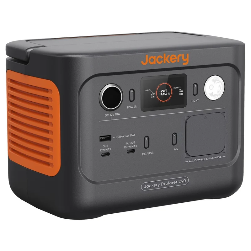 Jackery Explorer 240 v2 Powerstation 256 Wh / 300 W, LiFePO4, 600 W Spitzenleistung
