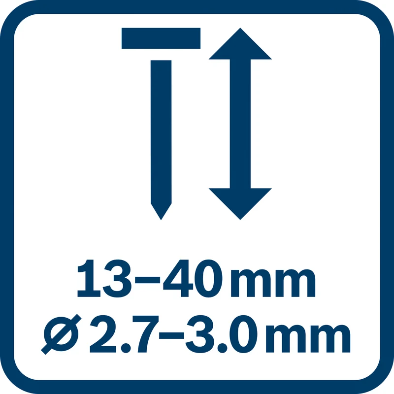 Bosch Akku-Betonnagler GNB 18V-40 (für Nägel: 13 - 40 mm bei Ø 2,7 - 3 mm, Solo inkl. Ausdrückstift, Befestigungshaken, E-Mundstück in XL-BOXX)