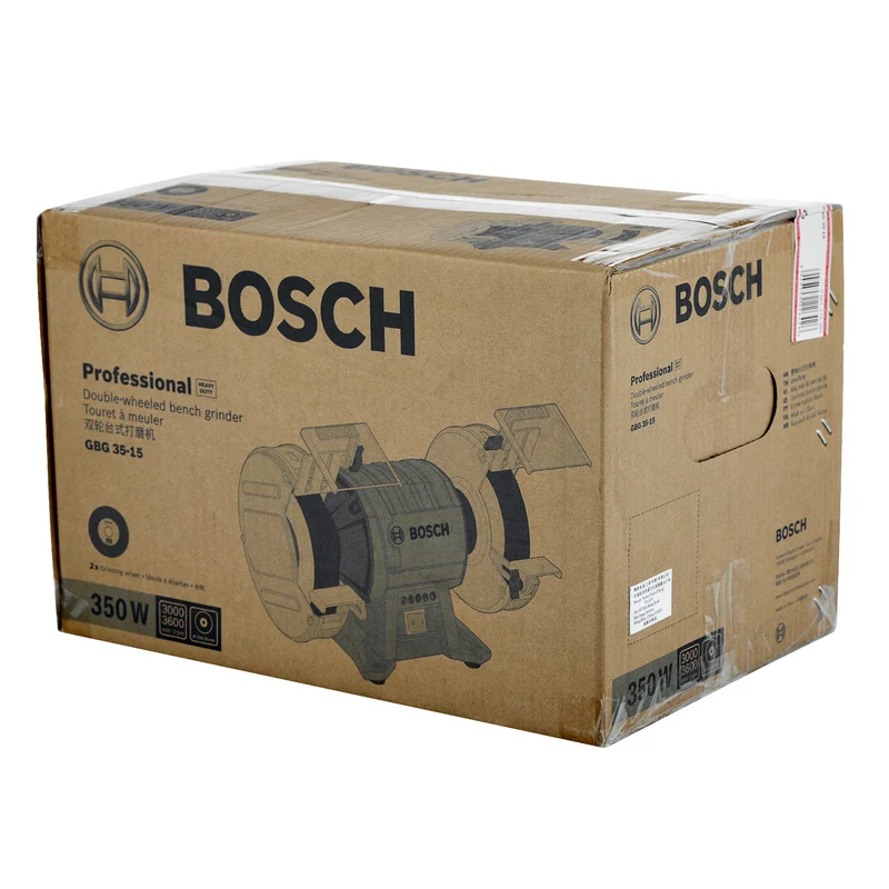 Bosch Doppelschleifmaschine GBG 35-15 (Schleifscheiben-Ø: 150 mm, 350 W, inkl. 2 Schleifscheiben G24 / G60)