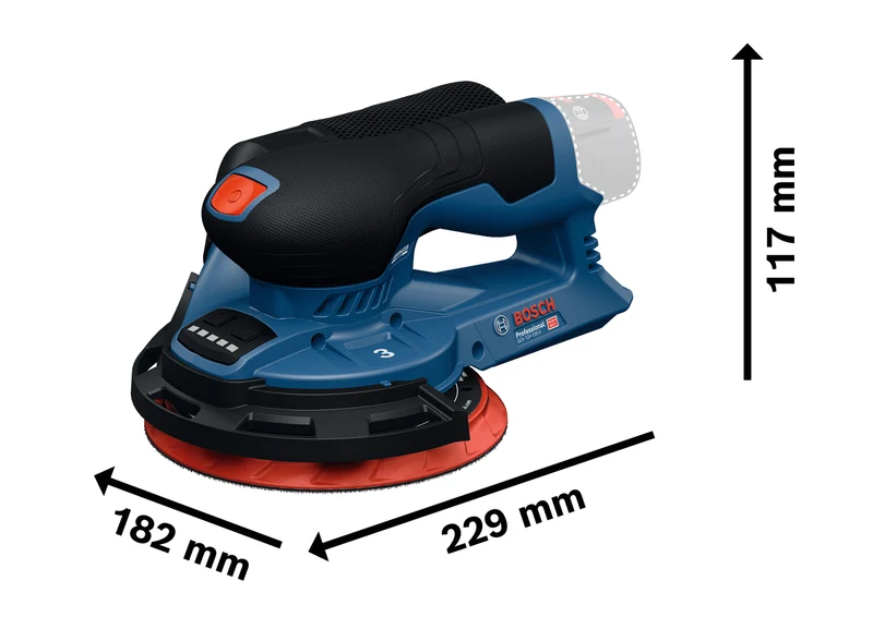 Bosch Akku-Exzenterschleifer GEX 12V-150-3 (Schleifteller-Ø: 150 mm, Schwingkreis-Ø: 3,0 mm, Solo, in L-BOXX 162)