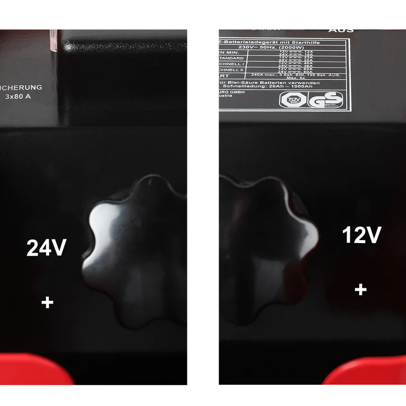 KFZ-Batterieladegerät mit Starthilfe 12 V / 24 V