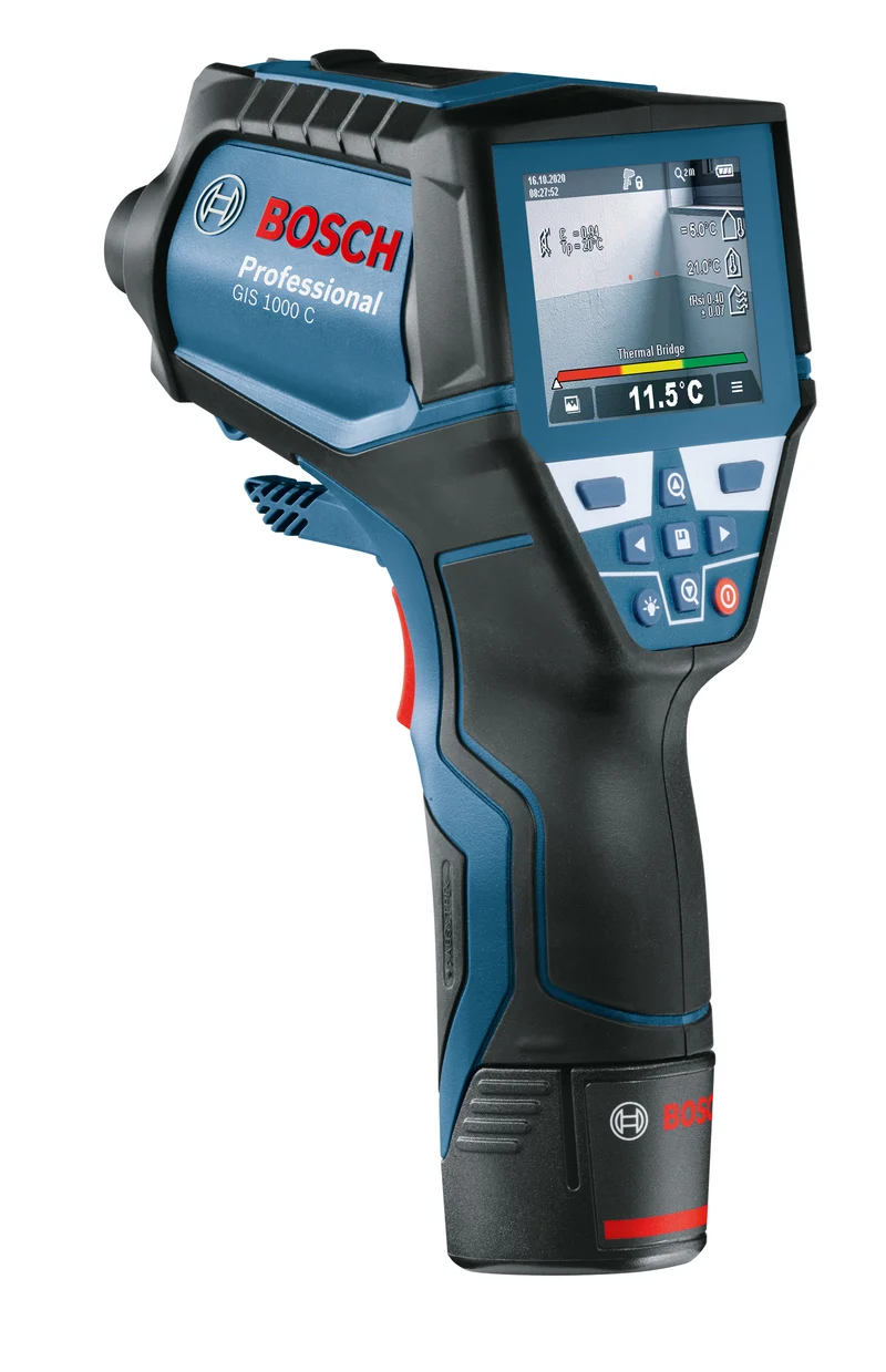 Bosch Thermodetektor GIS 1000 C (Messbereich: -40 °C bis +1000 °C, App-Funktion, inkl. 1 x 2,0 Ah Akku in L-BOXX 136)