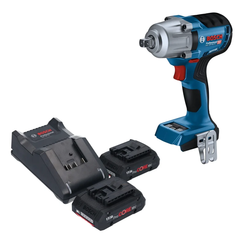 Bosch GDS 18V-450 PC Professional Akku Schlagschrauber 18 V 450 Nm 1/2" Brushless + 2x ProCORE Akku 4,0 Ah + Ladegerät