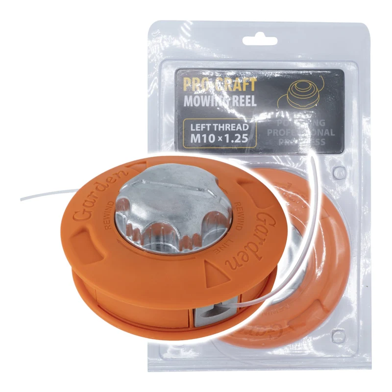 Procraft MR-5 Fadenkopf Garden Orange mit Aluminium Basis 2,4 mm x 2,5 m M10 x 1,25