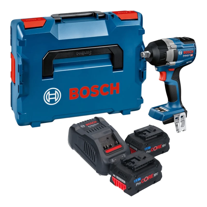 Bosch GDS 18V-750 C Akku Schlagschrauber 18 V 750 Nm 1/2" Brushless ( 06019L9002 ) + 2x ProCORE Akku 8,0 Ah + Ladegerät + L-Boxx