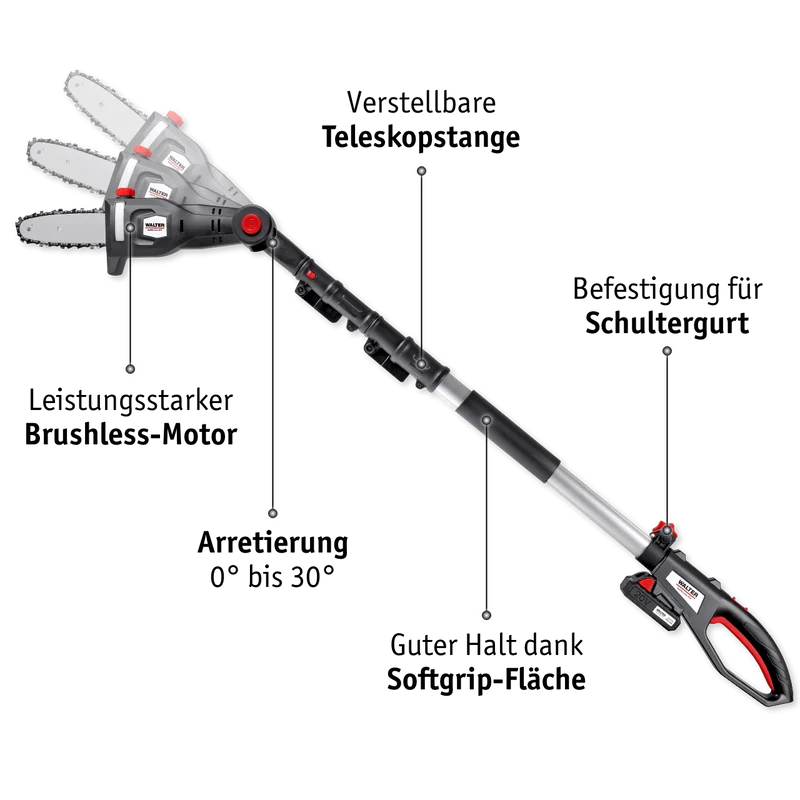 Li-Ion Akku-Hochentaster Heckenschere 20 V