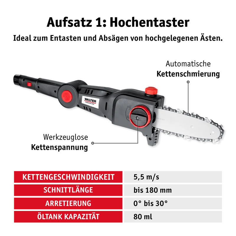 Li-Ion Akku-Hochentaster Heckenschere 20 V