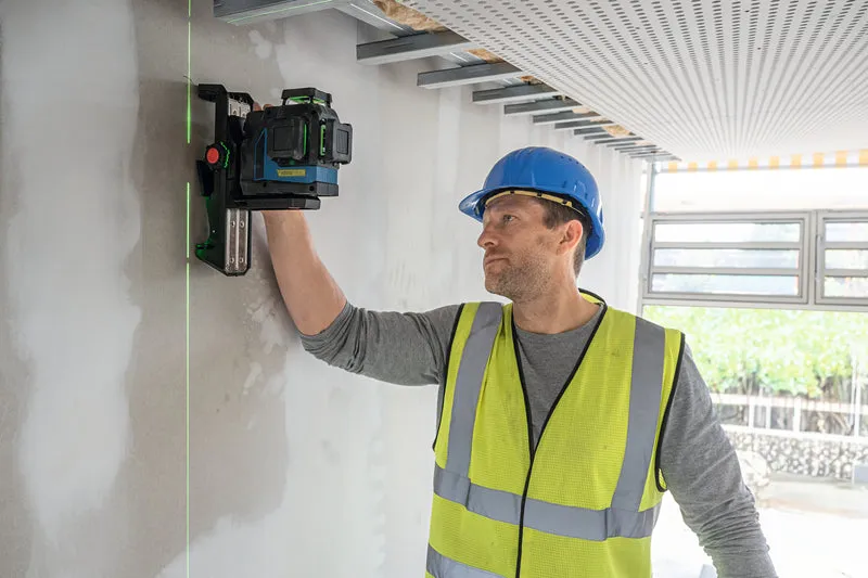 Bosch Linienlaser GLL 12V-100-33 CG (inkl. Akku 2.0 Ah, Deckenklemme DK 20, Universalhalter LB 10 in L-BOXX 136)