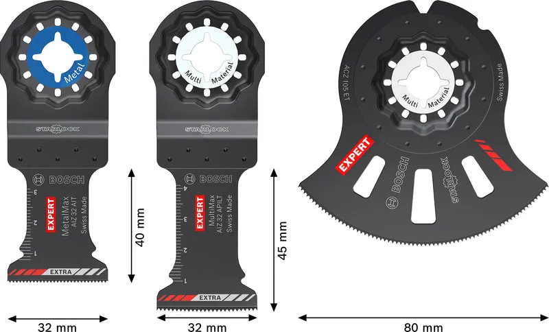Bosch EXPERT Cutting Set Starlock 3-tlg. (AIZ 32 APILT, AIZ 32 AIT, ACZ 105 ET, für diverse Materialien)