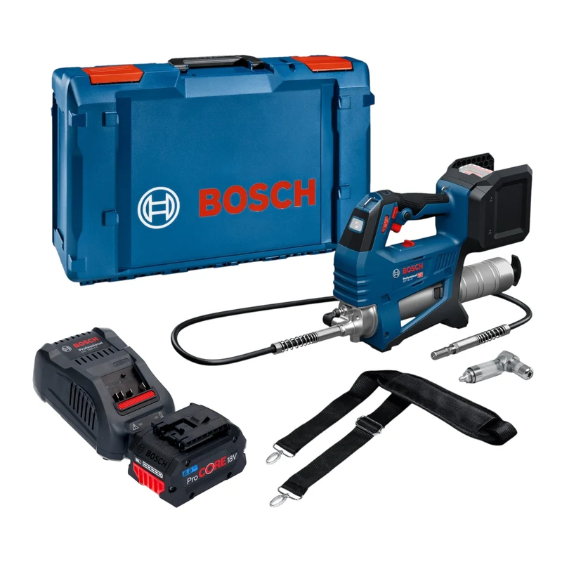 Bosch GFP 18V-10 Akku Fettpresse 18 V 10000 psi + 1x ProCORE Akku 8,0 Ah + Ladegerät + XL-Boxx