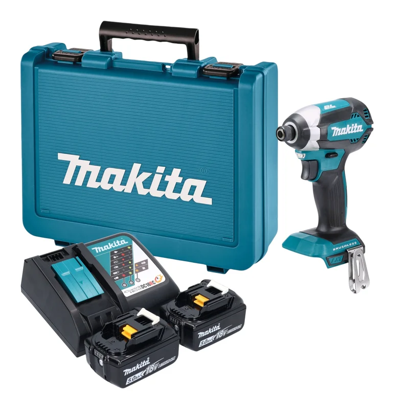 Makita DTD 153 RTE Akku Schlagschrauber 18 V 170 Nm 1/4" Brushless + 2x Akku 5,0 Ah + Ladegerät + Koffer
