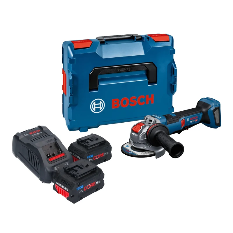 Bosch GWX 18V-11 PS Akku Winkelschleifer 18 V 125 mm + 2x ProCORE Akku 8,0 Ah + Ladegerät + L-Boxx
