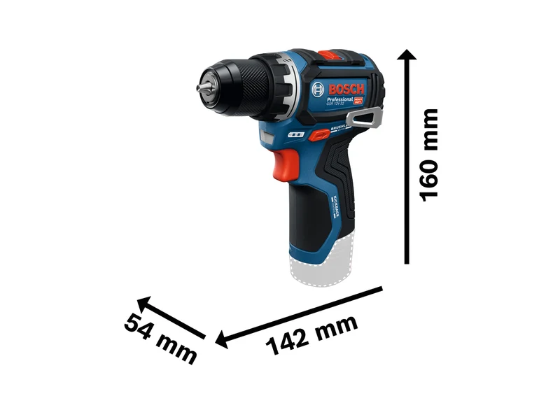 Bosch Akku-Bohrschrauber GSR 12V-32 (10 mm Bohrfutter, 32 Nm, inkl. 2x 2,0 Ah Akku & Ladegerät in L-BOXX 102)