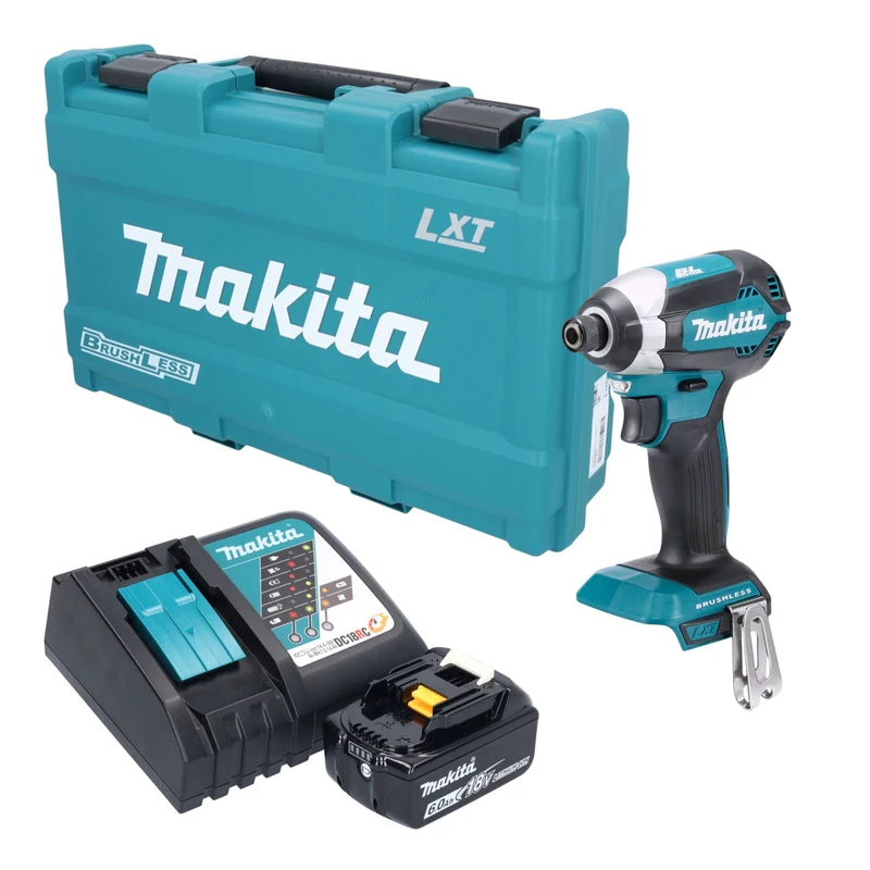 Makita DTD 153 RG1K Akku Schlagschrauber 18 V 170 Nm 1/4" Brushless + 1x Akku 6,0 Ah + Ladegerät + Koffer