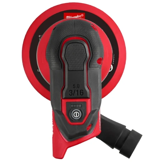 Milwaukee M12 FROS5-0 Akku-Exzenterschleifer (150 mm, Fuel, Solo, 5 mm Orbitfunktion, inkl. Universal-Staubabsaugadapter)