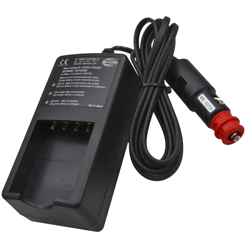 HBC Radiomatic Original HBC 10-30 Volt KFZ-Ladegerät QD108300 incl. Ladekabel für Akku BA223000