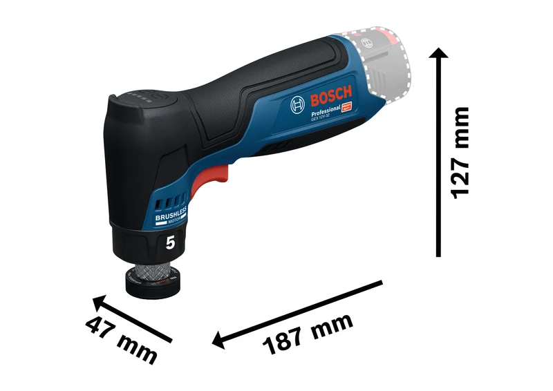 Bosch Akku-Exzenterschleifer GEX 12V-32 (Solo, inkl. 2 x 32 mm Schleifteller, Schwingkreisdurchmesser: 5 mm)