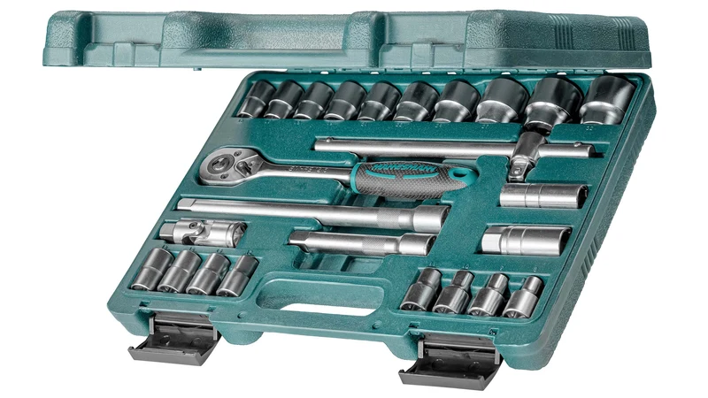Steckschlüsselsatz 1/2", 25-tlg. Chrom-Vanadium