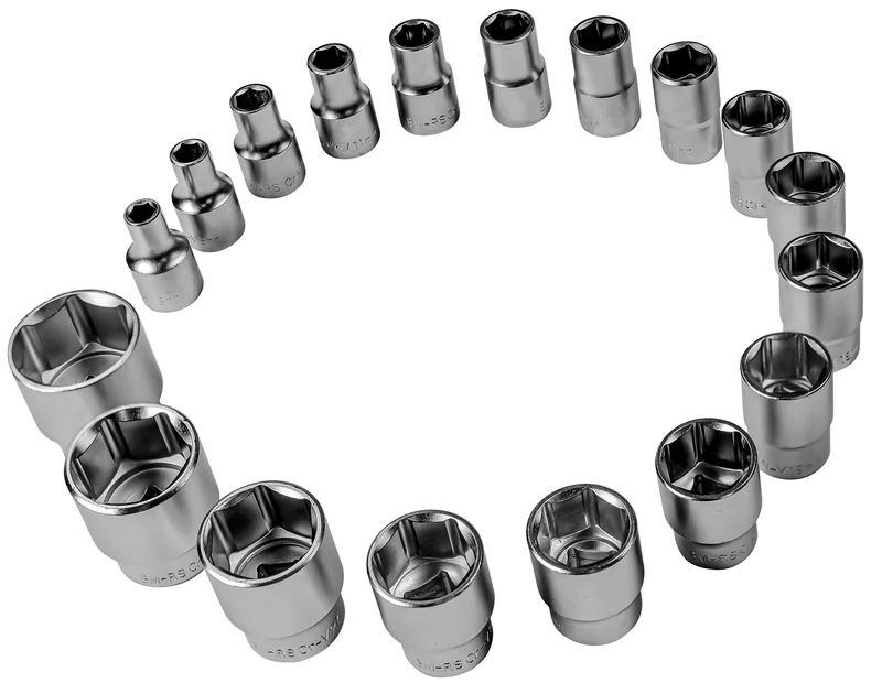 Steckschlüsselsatz 1/2", 25-tlg. Chrom-Vanadium