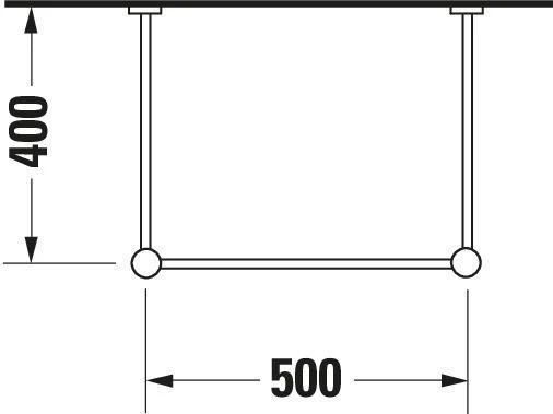 DURAVIT Metallkonsole Scola für 068460/068560 Chrom – Design Classics Möbelgestell