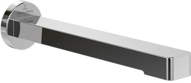 Villeroy & Boch Architectura Badewannenauslauf 50x227x50mm eckig Chrom – Wandmontage, Messing, Strahlregler