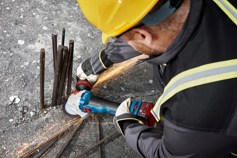 Bosch Professional GWS 18V-11 S Akku-Winkelschleifer (Scheiben-Ø: 125 mm, Regelbare Drehzahl, Solo in L-BOXX 136)
