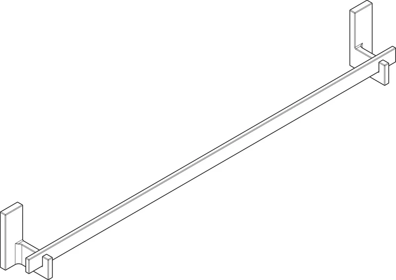 AXOR Universal Rectangular Handtuchhalter 800 mm polished nickel – Wandmontage