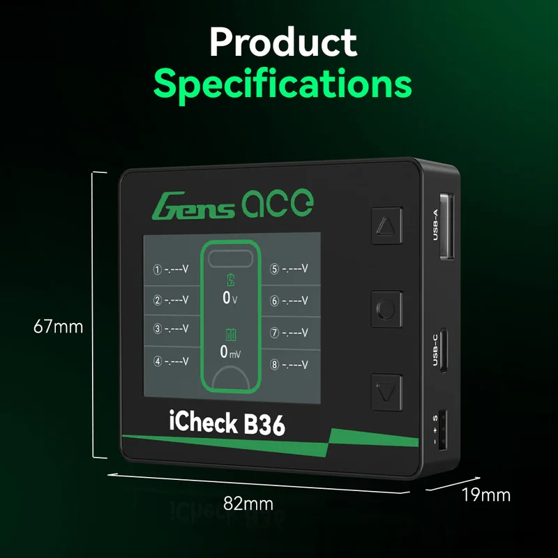Gens ace iCheck B36 | Intelligenter RC-Batterieprüfer