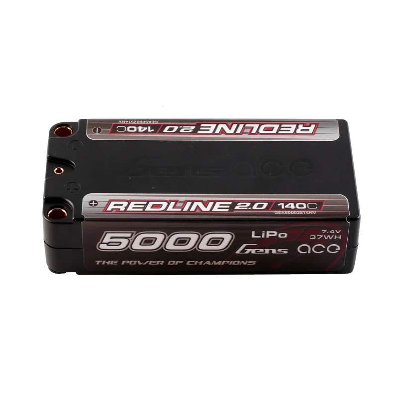 Gens ace Redline 2.0 5000mAh 2S 140C Shorty Lipo-Akku mit 5,0mm Bullet-Stecker
