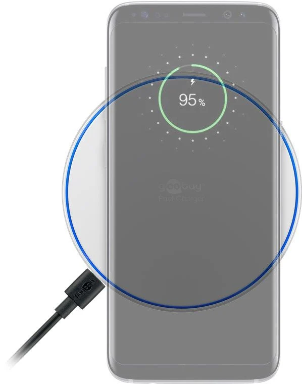 Goobay Kabelloses Schnellladegerät 10 W - geeignet für Smartphones und Geräte mit Qi-Standard