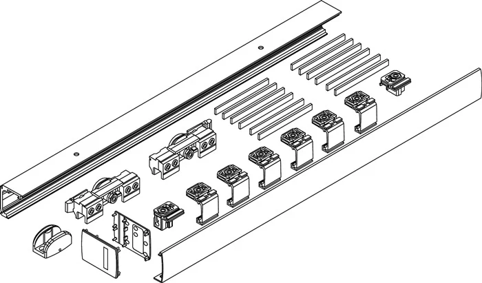 GEZE Schiebesystem Levolan 60 60 kg 1650 mm Edelstahllook ( 3000255365 )